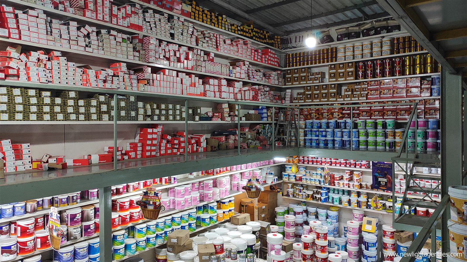 Plumbing fittings, paints and building materials at the Chandanathope showroom