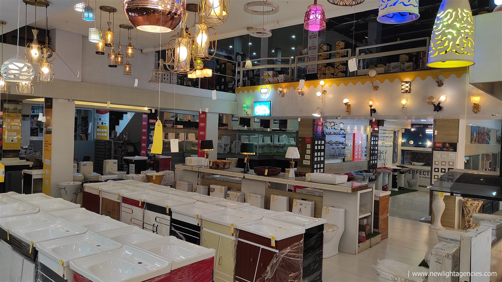 Architectural lighting, switches and interior building products in the Kollam showroom